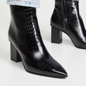 FREDA SALVADOR Fia Croc Embossed Bootie